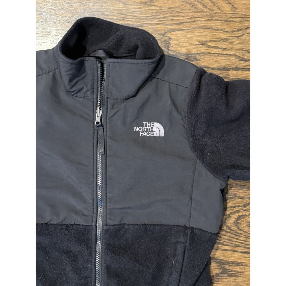 The North Face Girls Denali Fleece Jacket Full Zip Size Medium Black 10-12 Coat